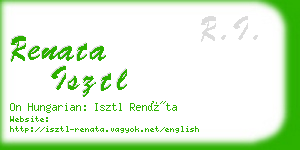 renata isztl business card